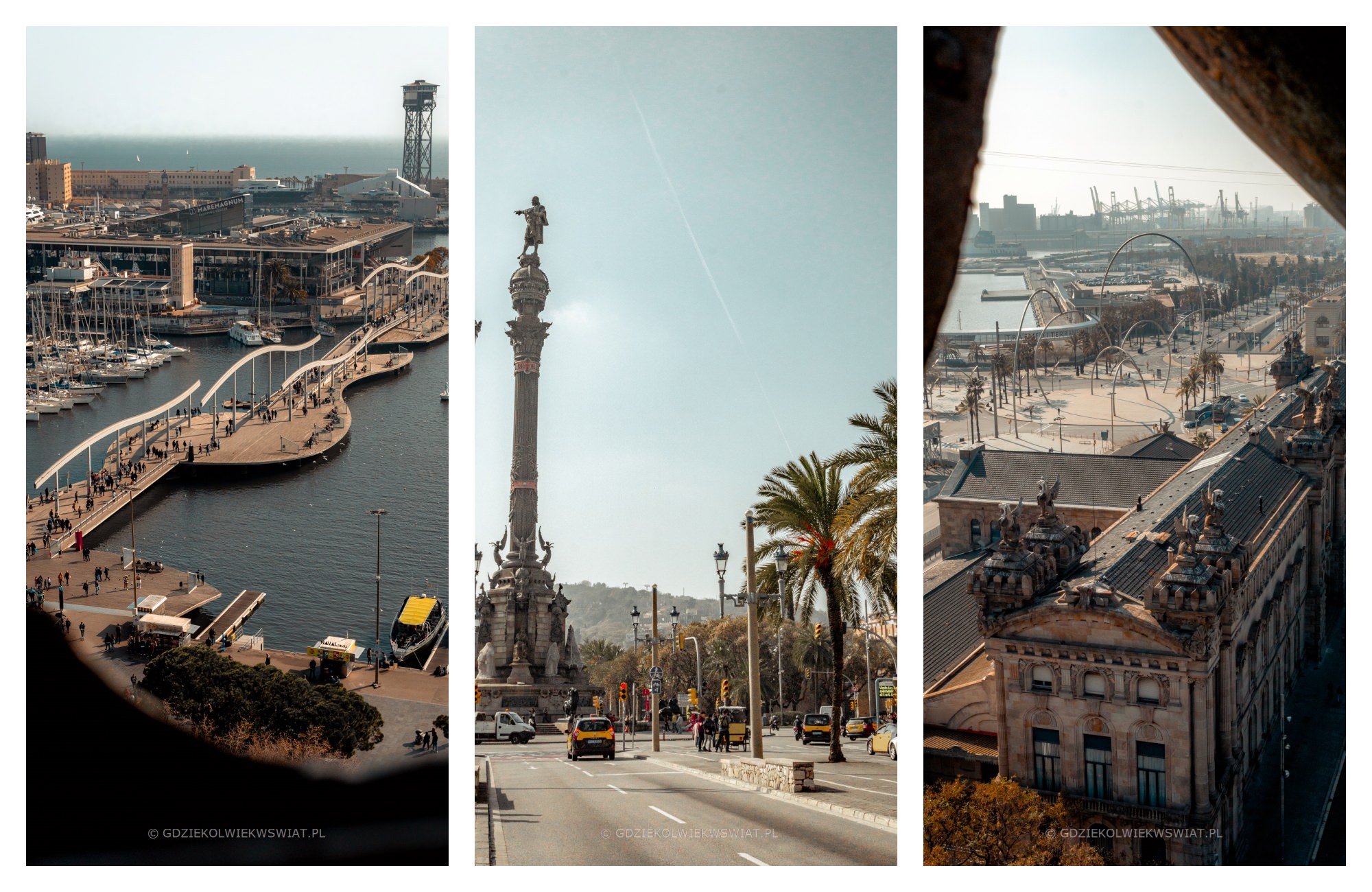 Barcelona z lotu ptaka - pomnik Kolumba